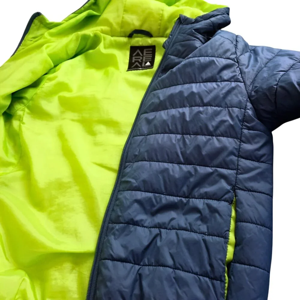 Aereal Blue Hooded Puffer Jacket – Kids Size 12 - Picture 4 of 11